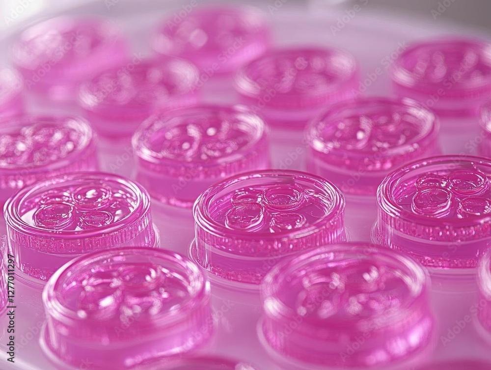 Pink Gel Discs: Close-Up Abstract Texture Pink Gel Discs: Close-Up Abstract Texture
