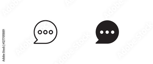 messages icon set Speech bubbles, Editable strok and flat style speaking Chatting Chat, speak, talk line icons set, editable stroke isolated on white, linear vector outline illustration, symbol