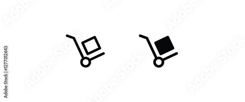cargo icon, Shipping fast delivery icons button, vector, sign, symbol, logo, illustration, editable stroke, flat design style isolated on white