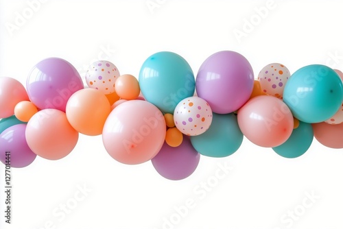 Colorful Balloon Decoration for a Festive Celebration or Party Setup in Brigh...