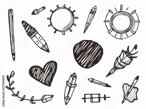 Sketchy Doodle Elements for Creative Projects