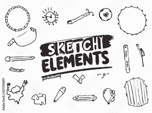 Sketchy Doodle Elements for Creative Projects