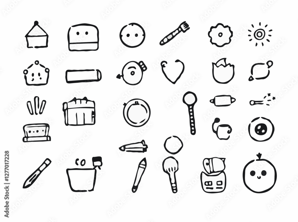 Quirky Hand-Drawn Icons and Symbols Quirky Hand-Drawn Icons and Symbols