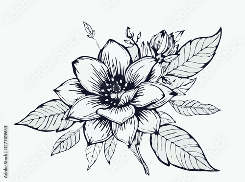 Sketchy Floral Vector Artwork