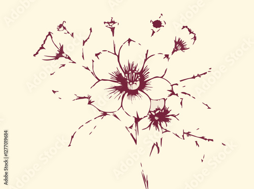 Sketchy Floral Vector Artwork