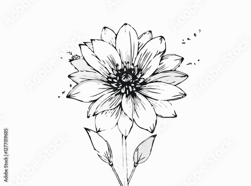 Sketchy Floral Vector Artwork