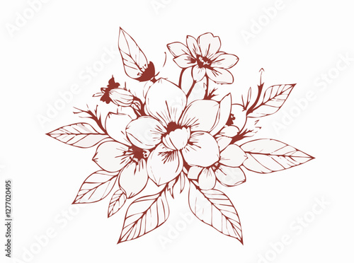 Sketchy Nature Vector Background