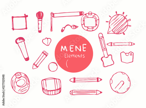 Sketchy Doodle Elements Vector Set