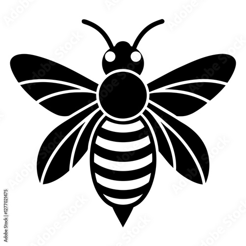 bee on white background