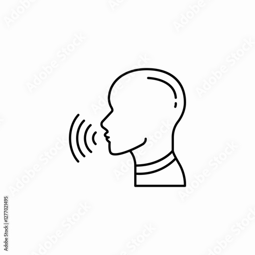 human voice sound icon sign vector