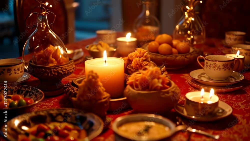 Cozy Candlelit Dinner Table Setting: Ambiance, Food, and Warmth Cozy Candlelit Dinner Table Setting: Ambiance, Food, and Warmth