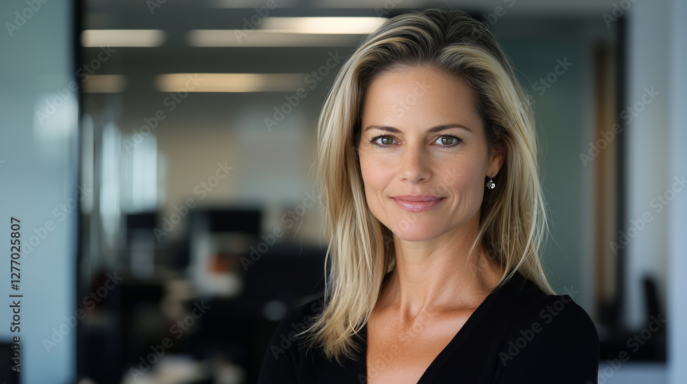 Successful female business leader in innovative office environment Successful female business leader in innovative office environment