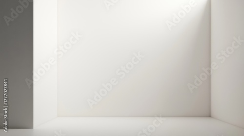 Wallpaper Mural Minimalist Architecture Interior Design Emphasizing Light and Shadow in an Empty White Room Setting Torontodigital.ca