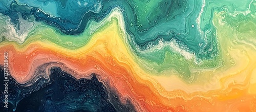 Abstract Colorful Liquid Painting Background photo