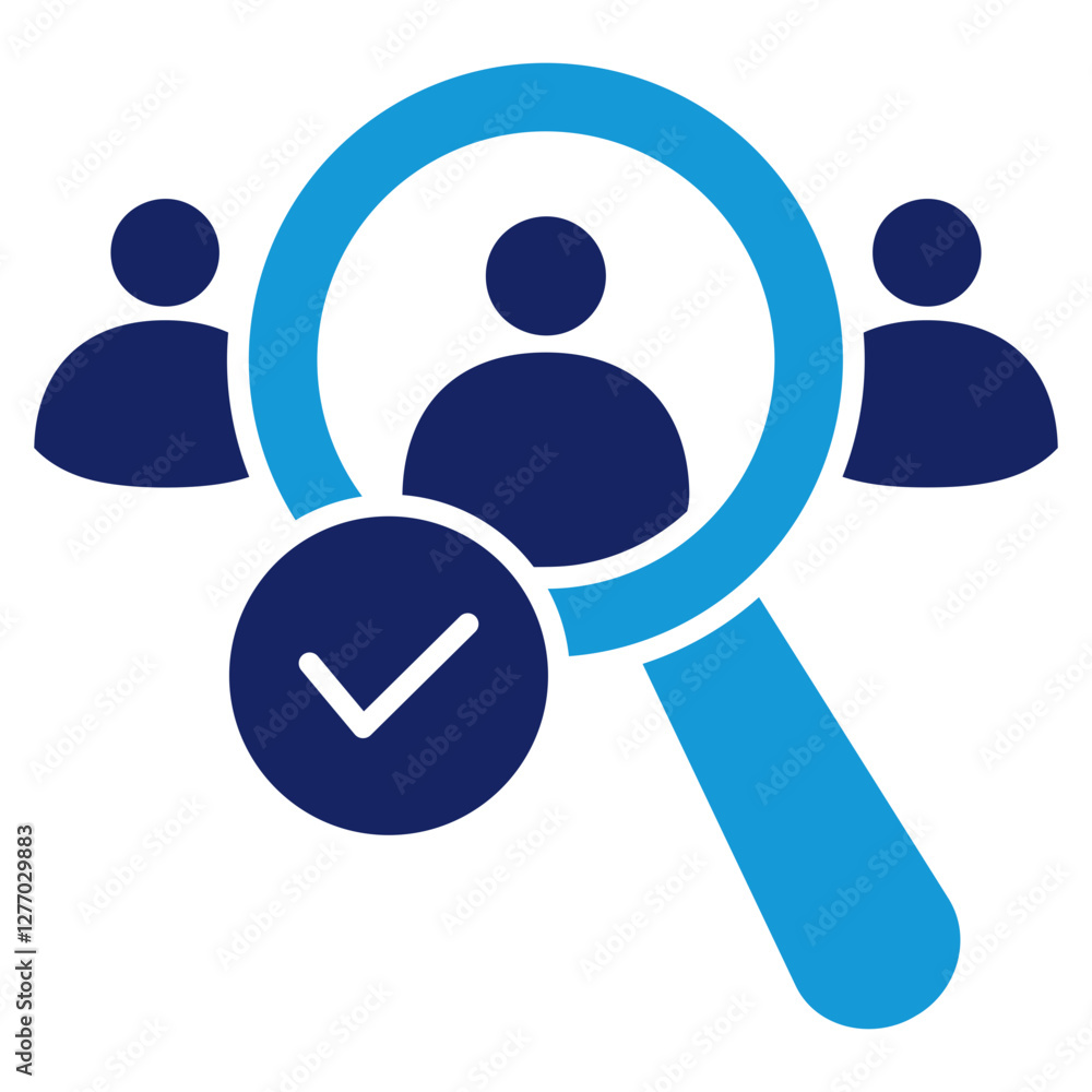 Recruitment Flat Blue Icon Recruitment Flat Blue Icon
