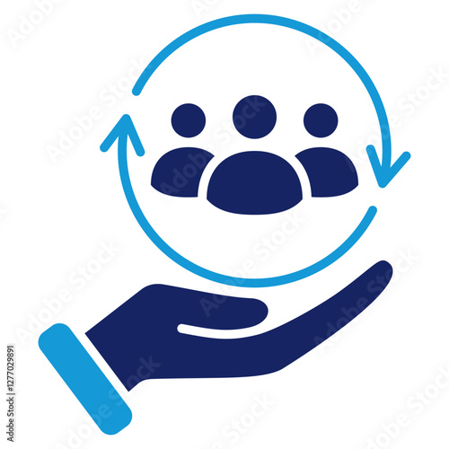 Retention Flat Blue Icon