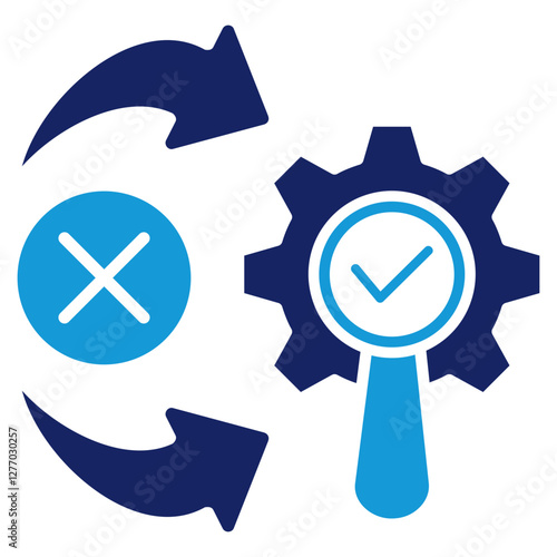 Corrective Flat Blue Icon