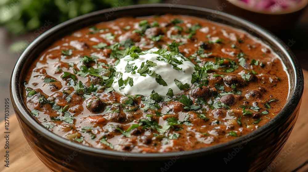 Rich and Creamy Black Chickpea Curry with Yogurt. Generative AI Rich and Creamy Black Chickpea Curry with Yogurt. Generative AI