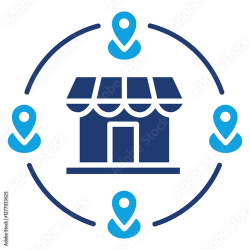 Franchise Flat Blue Icon