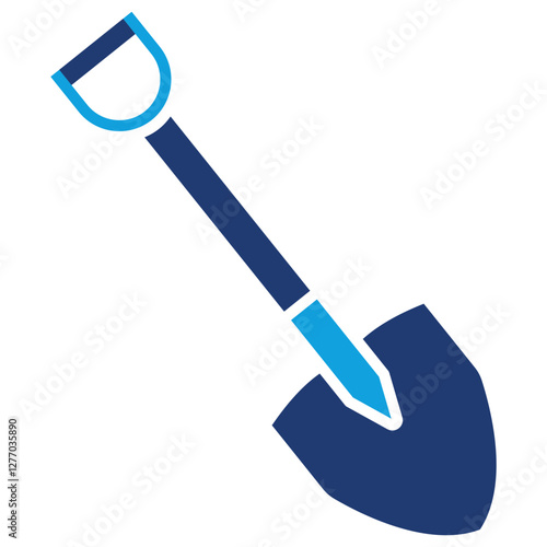 Shovel Flat Blue Icon