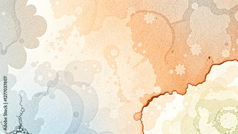 Obraz premium Abstract Watercolor Wash Background Pastel Hues and Organic Shapes