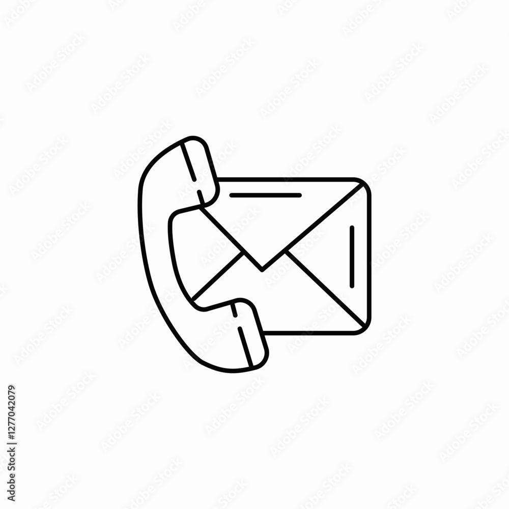phone call mail icon sign vector phone call mail icon sign vector