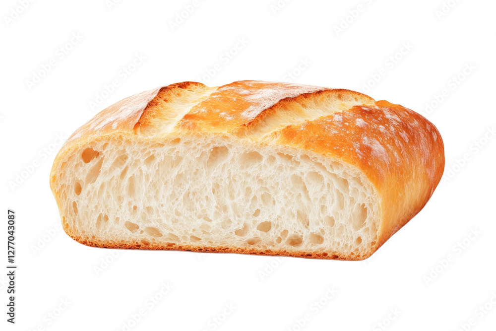 Freshly baked bread loaf on display for sale Freshly baked bread loaf on display for sale