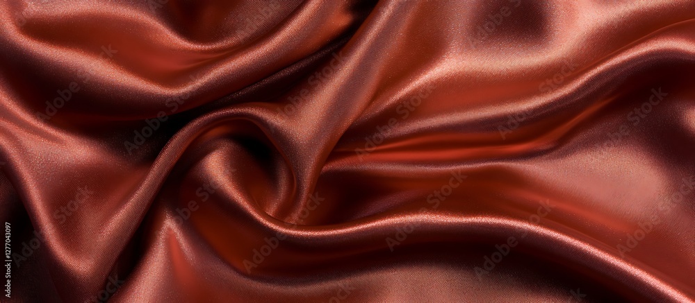 Fototapeta premium Smooth Copper Silk Fabric Texture