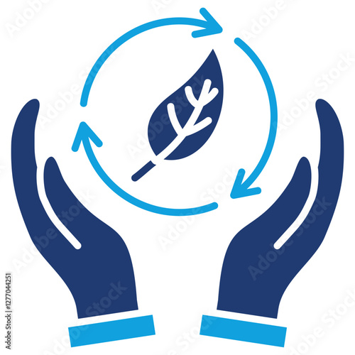 Environmental Ethics Flat Blue Icon