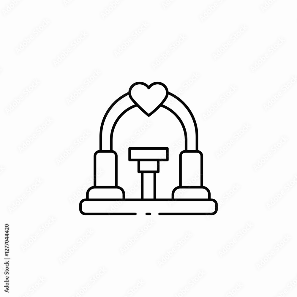 wedding altar icon sign vector wedding altar icon sign vector