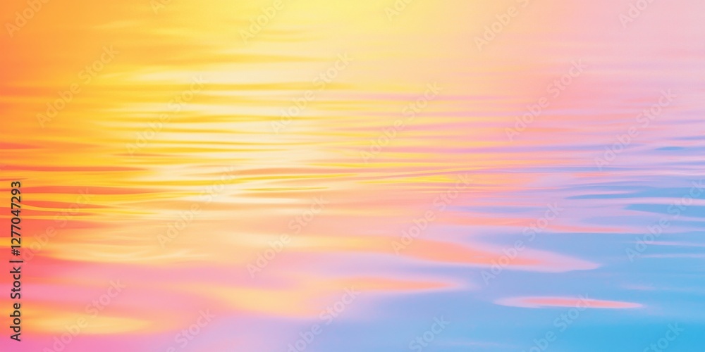 Naklejka premium Serene water reflection at sunset calm lake nature tranquil environment aesthetic view peaceful concept