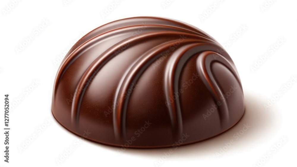 Illustration of Chocolate Praline Artwork in Elegant Design on White Studio Background Illustration of Chocolate Praline Artwork in Elegant Design on White Studio Background