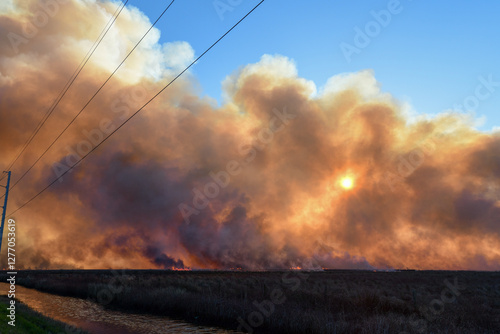 Middleton Fire near Stowell in Texas photo