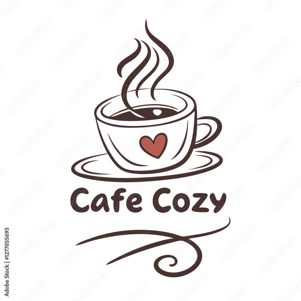 Obraz premium Coffee shop logo design