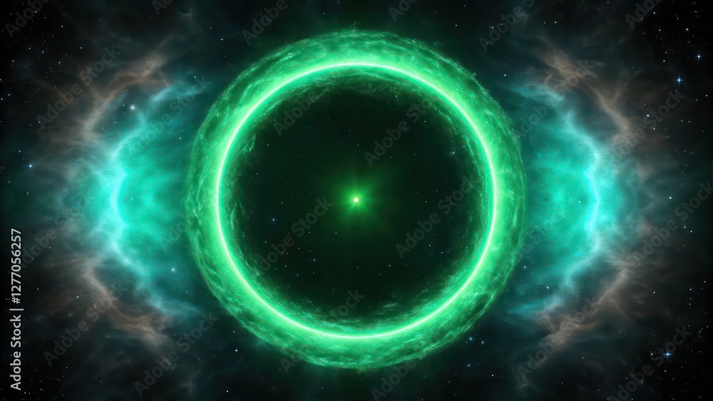 Obraz premium Ethereal Nebula in the Cosmic Abyss of the Universe with Radiant Starlight and Mystical Brilliance Wallpaper Background