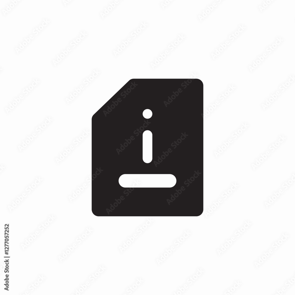 information document icon sign vector information document icon sign vector