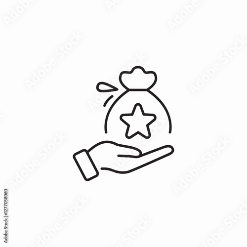 reward sack icon sign vector