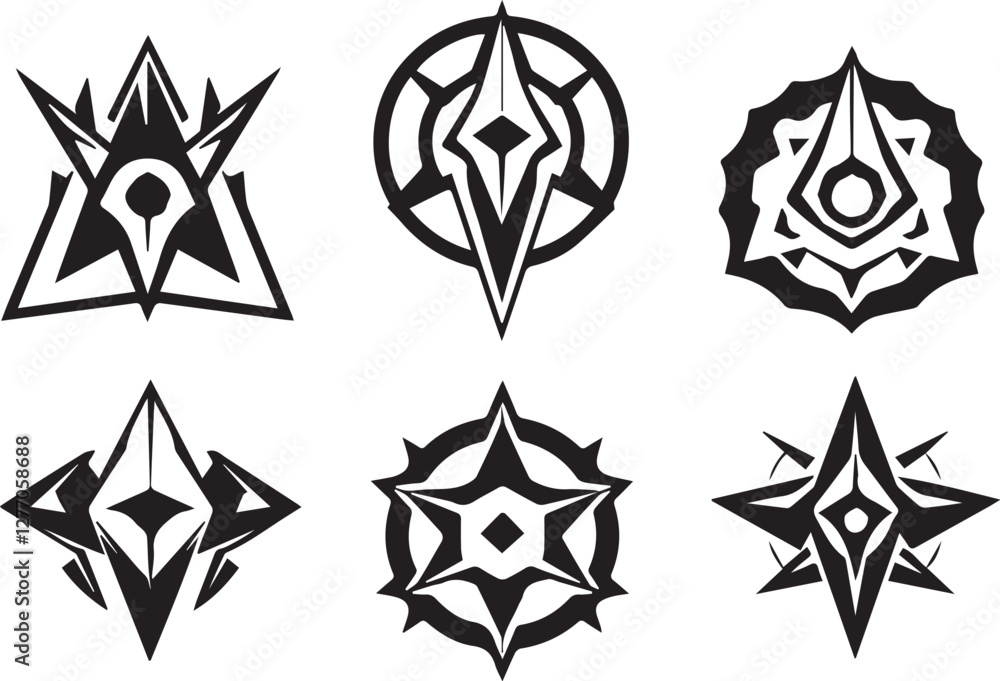 Set of minimalistic futuristic elements. Hand drawn vector illustration
Set of minimalistic futuristic elements. Hand drawn vector illustration
