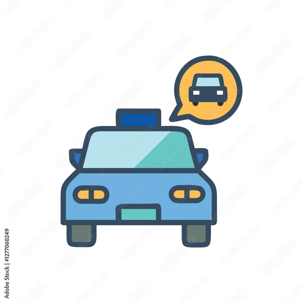 Creative Taxi Hailing Icon for Efficient Travel Creative Taxi Hailing Icon for Efficient Travel