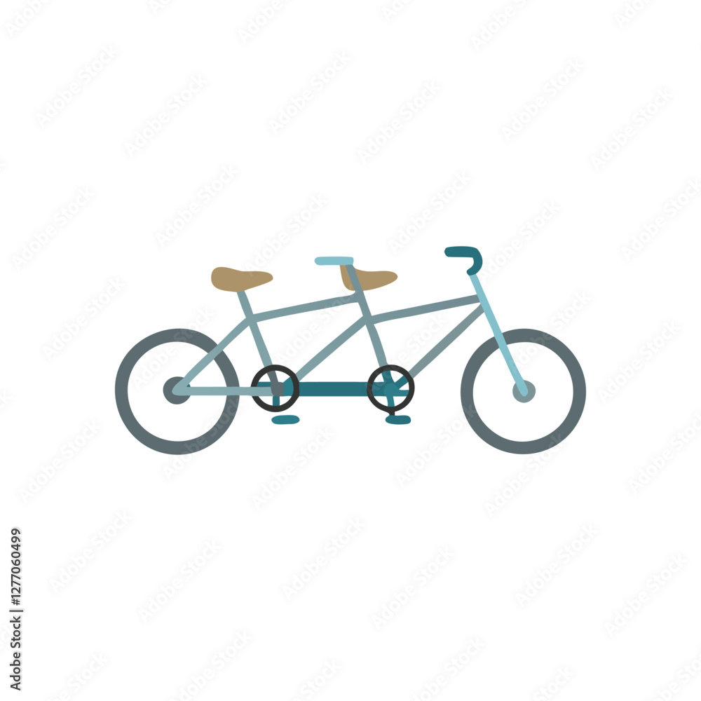  Dynamic Tandem Bicycle Icon for Family Adventures