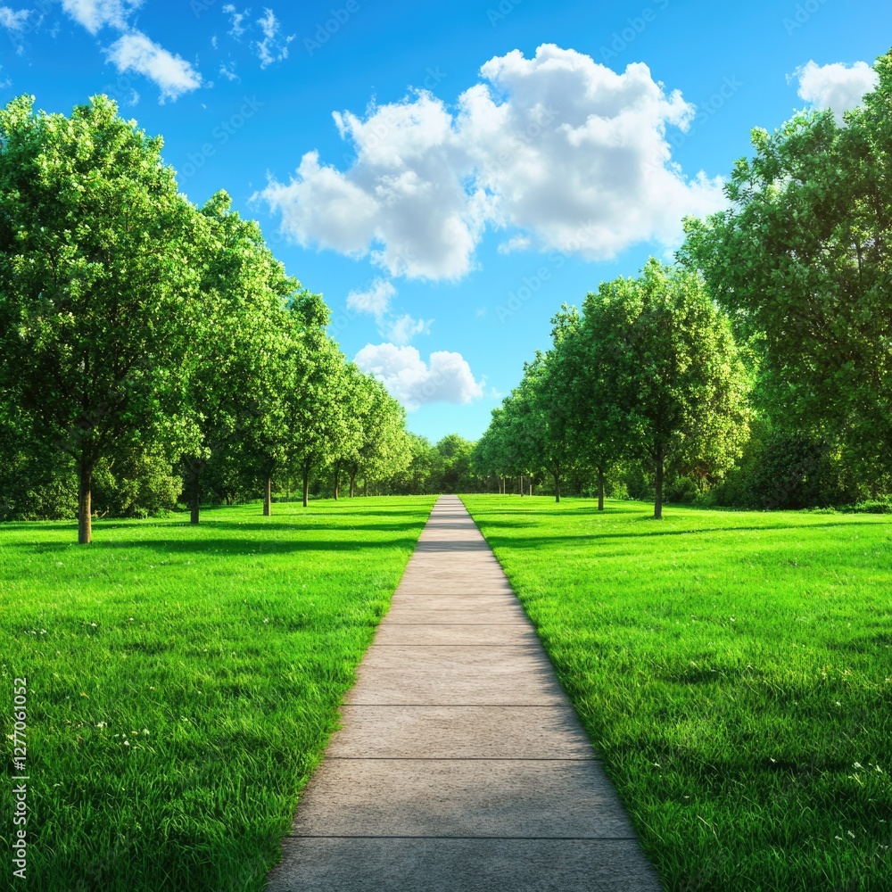 Fototapeta premium Path Through Park