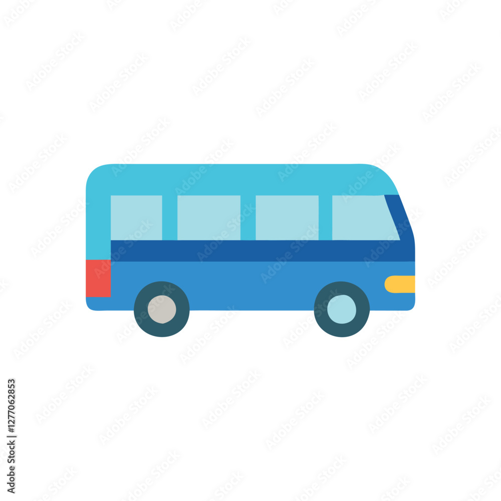 Stylish Shuttle Bus Icon for Urban Adventures Stylish Shuttle Bus Icon for Urban Adventures