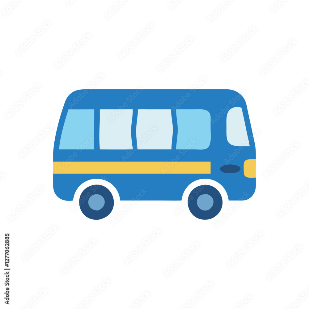 Charming Shuttle Bus Icon for Public Transport Charming Shuttle Bus Icon for Public Transport