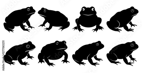 Toad Silhouette Bundle for Amphibian and Wildlife Designs