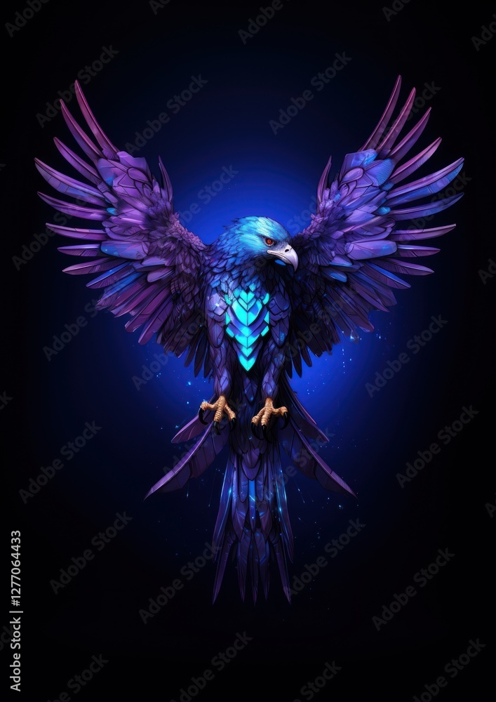 Obraz premium Animal bird illuminated creativity.