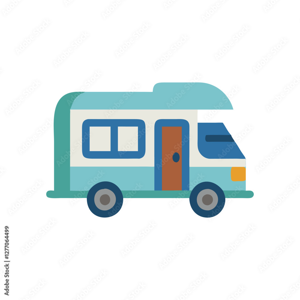 Stylish RV Camper Icon for Road Trips Stylish RV Camper Icon for Road Trips