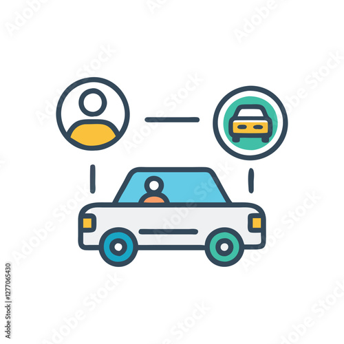  Dynamic Ride Sharing App Graphic for Marketing