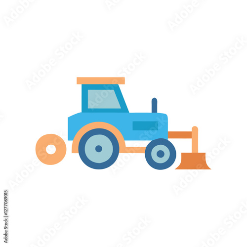  Creative Plowing Tractor Icon for Marketing Use