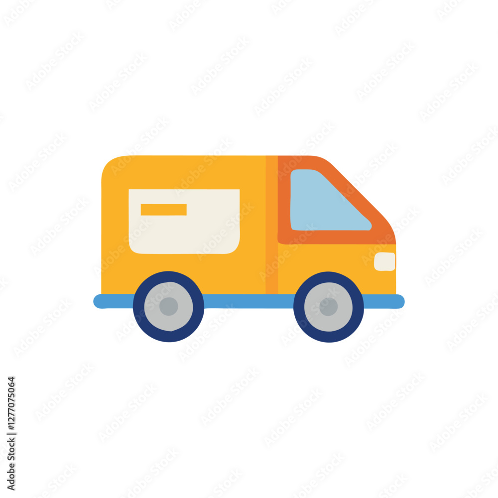Mail Delivery Van Icon for Efficient Logistics Mail Delivery Van Icon for Efficient Logistics