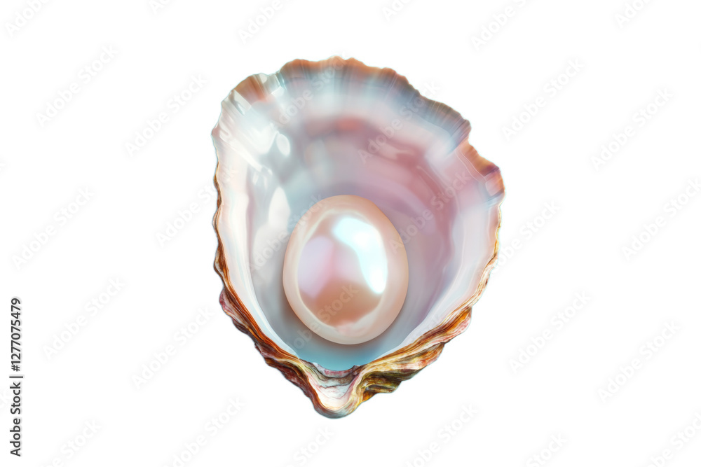 Beautiful pearl nestled in an oyster shell Beautiful pearl nestled in an oyster shell